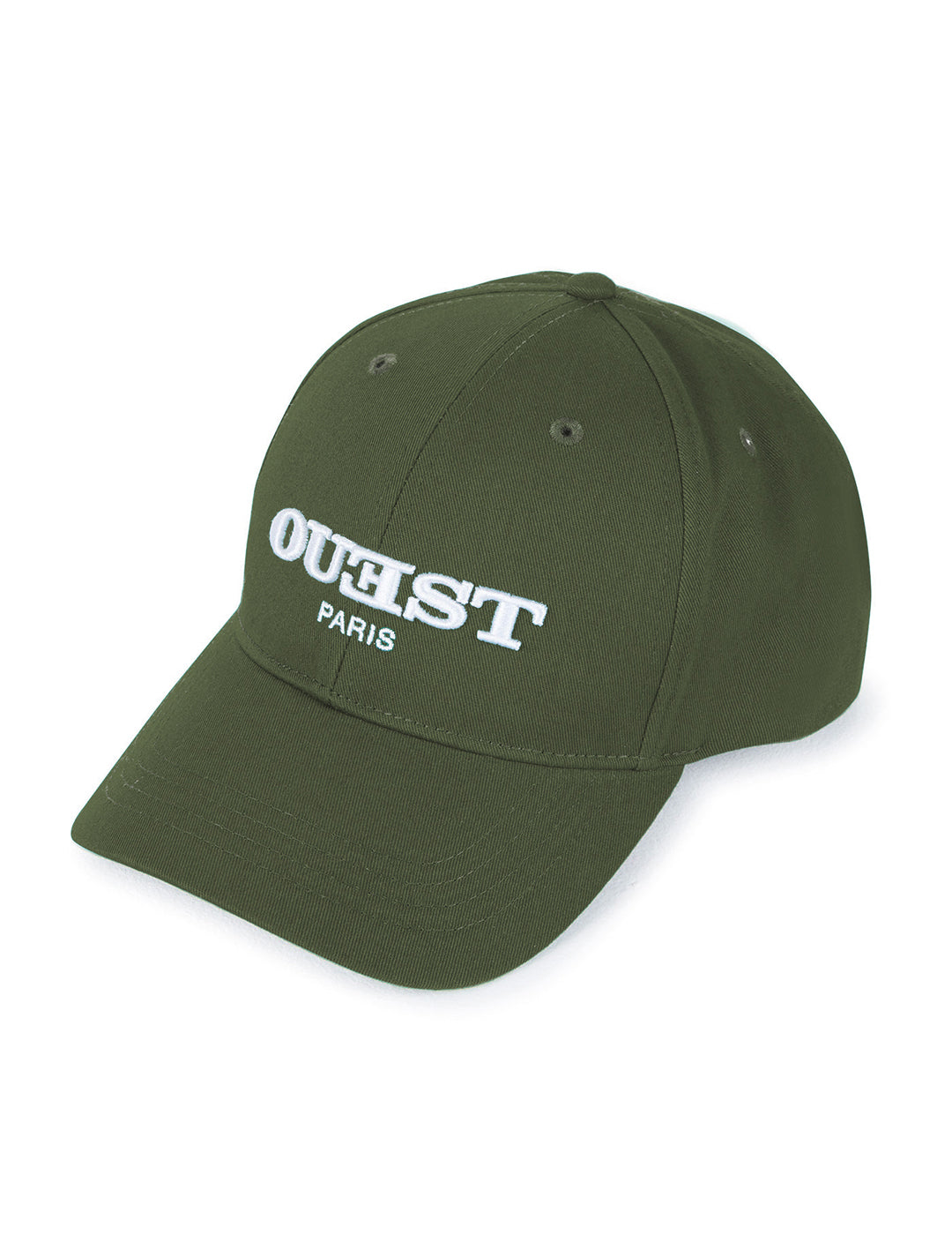 THE LOGO HAT IN KHAKI COTTON TWILL