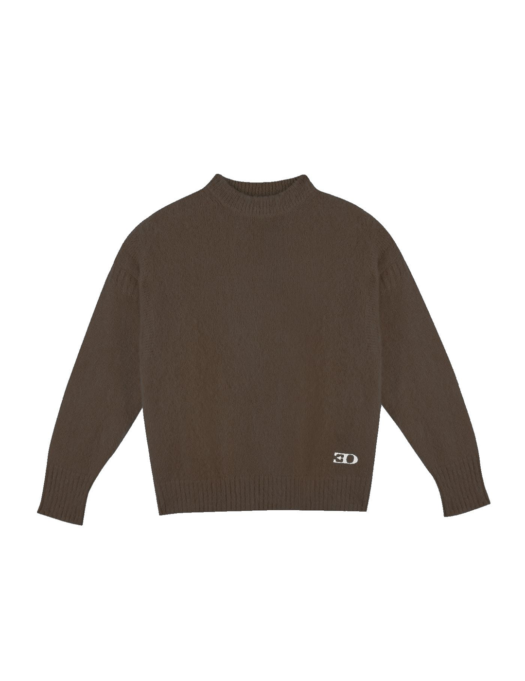 THE GUERNSEY JUMPER IN BROWN MOHAIR