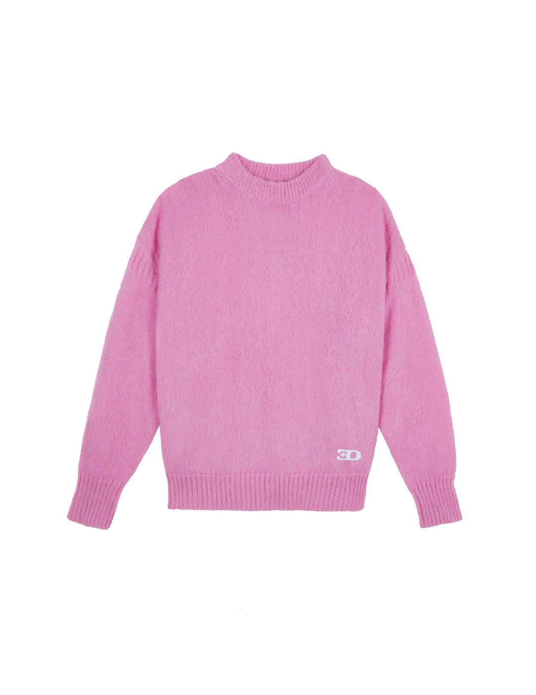 THE GUERNSEY JUMPER IN PINK MOHAIR