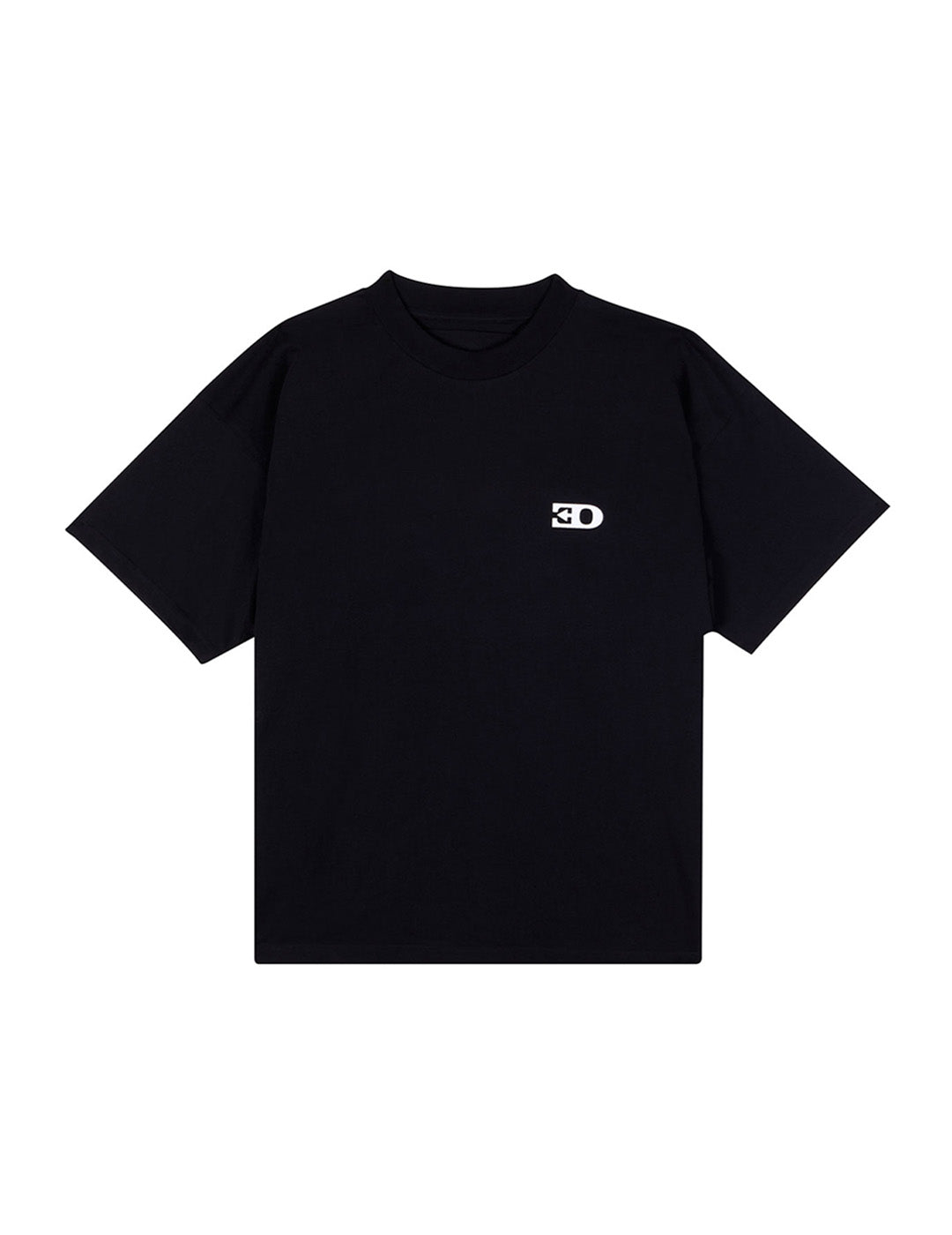 THE LOGO T-SHIRT IN BLACK COTTON